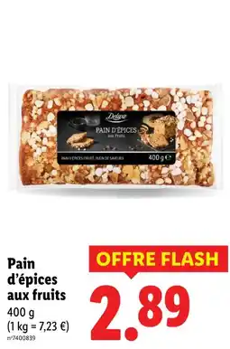 Lidl DELUXE Pain d'épices aux fruits offre