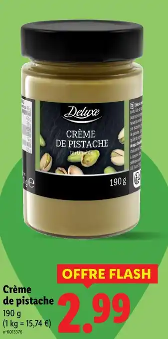 Lidl DELUXE Crème de pistache offre