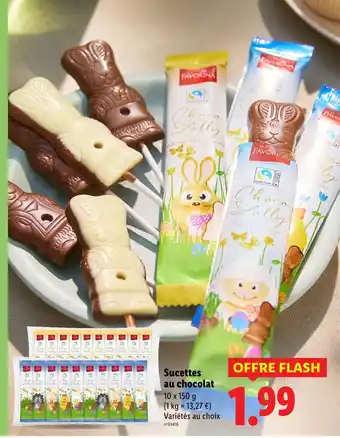 Lidl Favorina Sucettes au chocolat offre