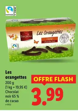 Lidl Favorina Les orangettes offre