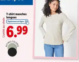 Lidl T-shirt manches longues offre