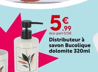 Maxi Bazar Distributeur à savon Bucolique dolomite 320ml offre