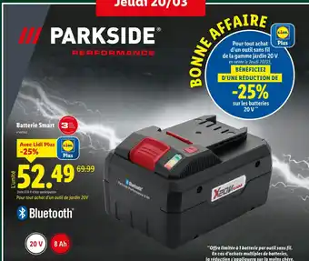 Lidl PARKSIDE Batterie Smart offre