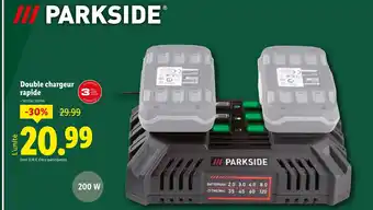 Lidl Parkside Double chargeur rapide offre