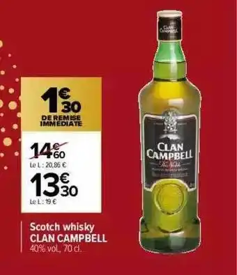 Carrefour Market Scotch Whisky Clan Campbell offre