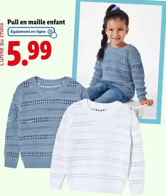 Lidl Pull en maille enfant offre