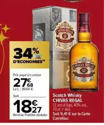 Carrefour Market Scotch Whisky Chivas Regal offre