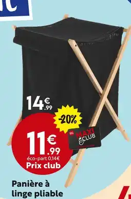 Maxi Bazar Panière à linge pliable offre