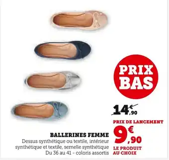 Super U Collection U Ballerines femme offre