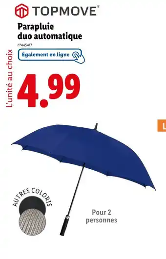 Lidl TOPMOVE Parapluie duo automatique offre