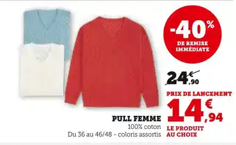 Super U Pull femme offre