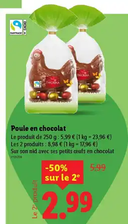 Lidl Poule en chocolat offre