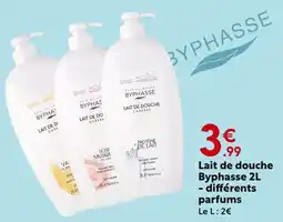 Maxi Bazar BYPHASSE Lait de douche caresse - différents parfums offre