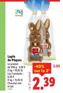 Lidl FAVORINA Lapin de Pâques offre