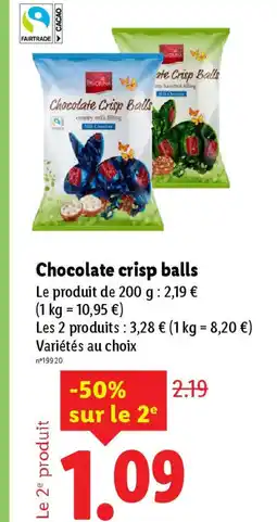 Lidl Chocolate Crisp Balls offre