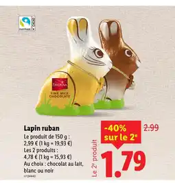 Lidl FAVORINA Lapin ruban offre