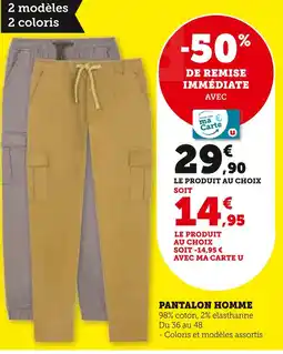 Super U Pantalon homme offre