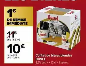 Carrefour Market Coffret De Bières Blondes Duvel offre
