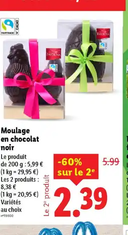 Lidl Moulage en chocolat noir offre