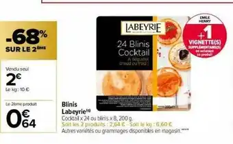 Carrefour Market Blinis Labeyrie offre
