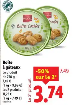 Lidl Boite à gâteaux offre