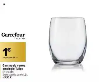 Carrefour Market Gamme De Verres œnologie Tulipe Carrefour Home offre