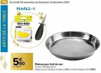 Carrefour Market Plateau Pour Fruit De Mer offre