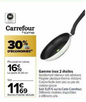 Carrefour Market Gamme Inox 2 étoiles offre
