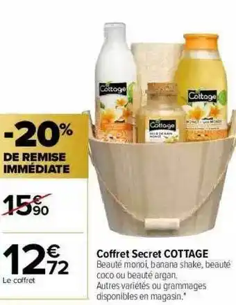 Carrefour Market Coffret Secret Cottage offre