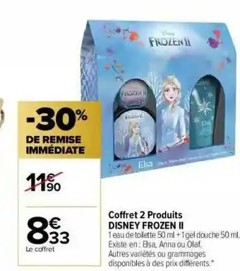 Carrefour Market Coffret 2 Produits Disney Frozen II offre