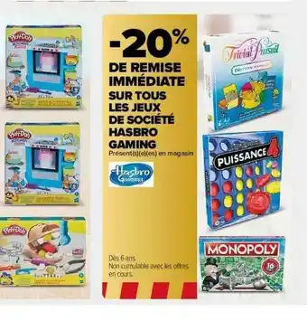 Carrefour Market Jeux De Société Hasbro Gaming offre