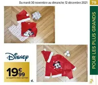 Le Pyjama Avec Bonnet Disney