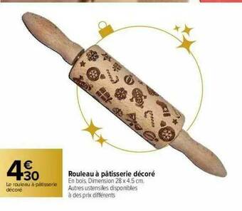 Carrefour Market Rouleau à Pâtisserie Décoré offre