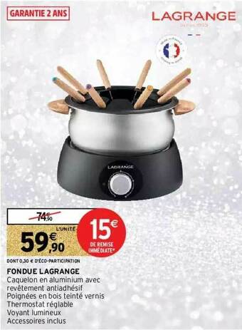 Fondue Lagrange