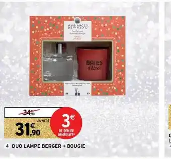Intermarché Duo Lampe Berger + Bougie offre
