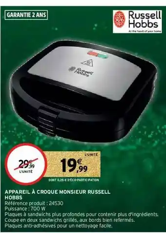 Intermarché Appareil à Croque Monsieur Russell Hobbs offre
