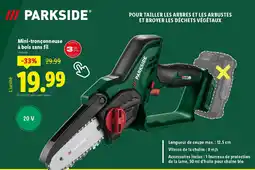 Lidl PARKSIDE® Mini-tronçonneuse à bois sans fil offre