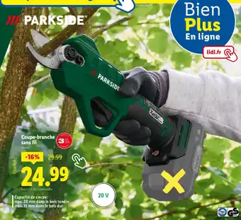 Lidl PARKSIDE Coupe-branche sans fil offre