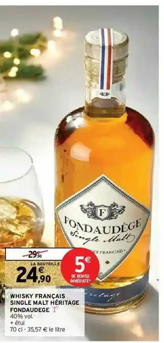 Whisky Français Single Malt Héritage Fondaudège
