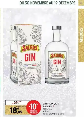 Intermarché Gin Français Salers offre