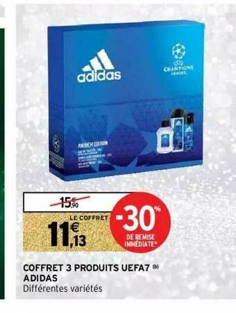 Intermarché Coffret 3 Produits Uefa7 Adidas offre