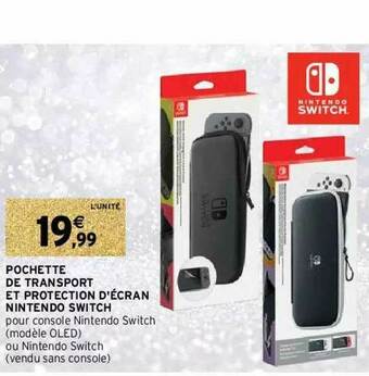 Intermarché Pochette De Transport Et Protection D'écran Nintendo Switch offre
