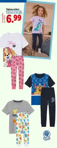 Lidl Pyjama enfant offre