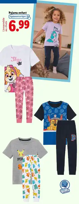 Lidl Pyjama enfant offre