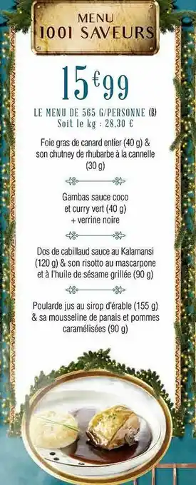 Bi1 Menu 1001 Saveurs offre