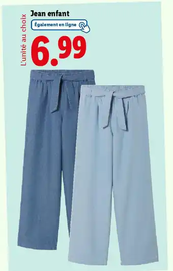 Lidl Jean enfant offre