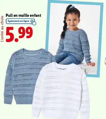 Lidl LUPILU Pull en maille enfant offre