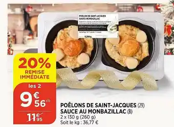 Bi1 Poêlons De Saint-jacques Sauce Au Monbazillac offre
