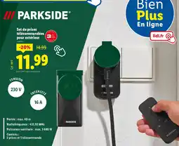 Lidl PARKSIDE® Set de prises télécommandées pour extérieur offre