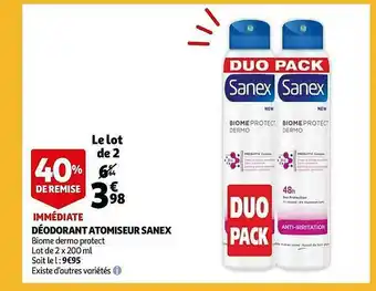 Auchan Déodorant Atomiseur Sanex offre